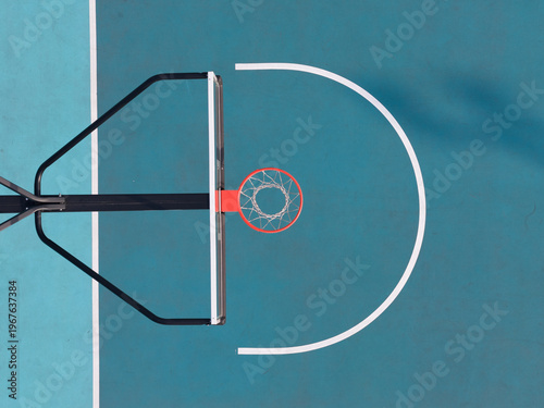 Basketball courts in modern city