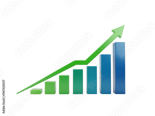 Free Download Growing trend graph isolated on transparent background - GFXLoad