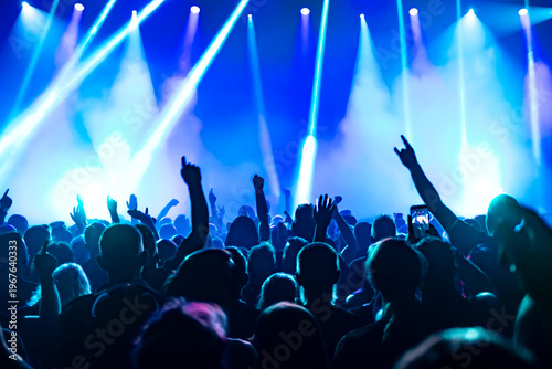 crowd of people dancing at concert