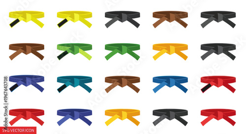 Martial Arts Belts Collection - Karate, Judo, Taekwondo Ranking Colors