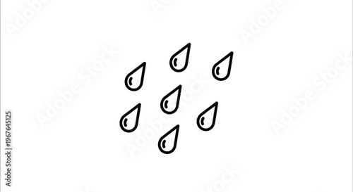 Group of Simple Water Droplet Icons.