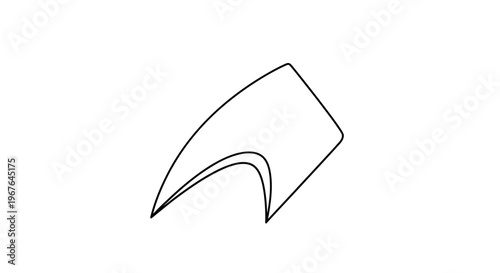 Simple black line art tooth shape.