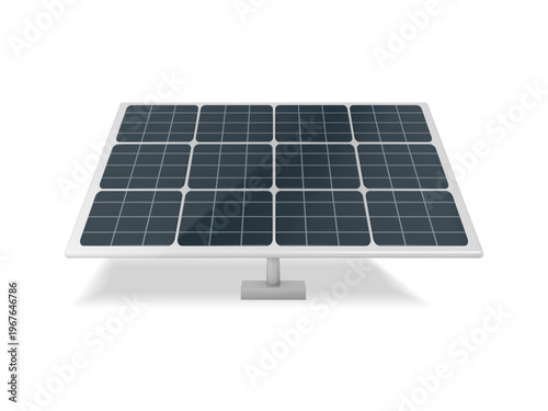 Modern 3d illustration of solar panel concept of renewable energy ecological clean power generation eco green energy sustainability technology environmental future innovation
