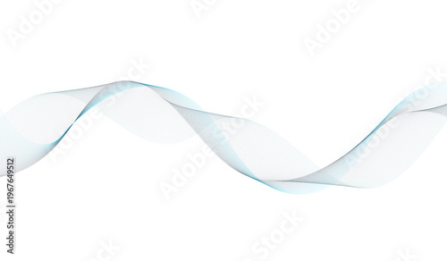 Abstract Blue Wave Flowing Smoothly with Subtle Gradients on White Background Vector