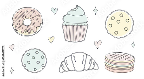 Collection of Delicious Baked Goods and Pastries.