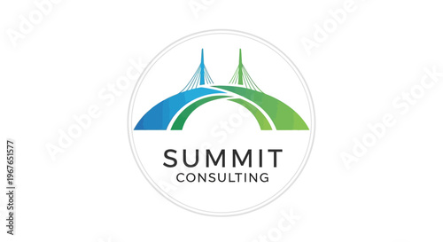 Abstract bridge logo design for a professional corporate business