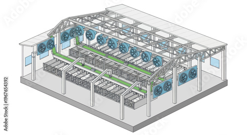 Modern Agricultural Greenhouse Ventilation System Design.