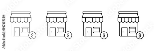 Sme Business Icons Vector Set In Different Stroke Line Style