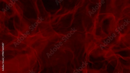 Abstract Red Smoke Swirls Against Dark Background, Ethereal Wisps of Fiery Hues