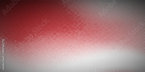 Abstract Red Halftone Gradient Background with Dots Texture on Grey. vector Eps 10