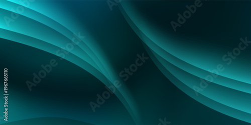 Elegant dark blue to light blue and green gradient background illustration simple