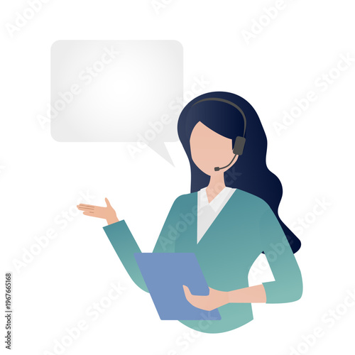 タブレットで案内する女性が手を添えて案内している