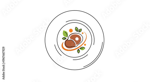 Delicious Roasted Chicken on Plate.