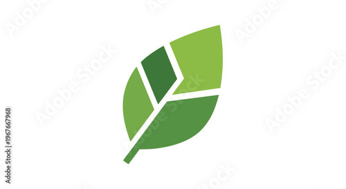 Green leaf eco symbol icon.