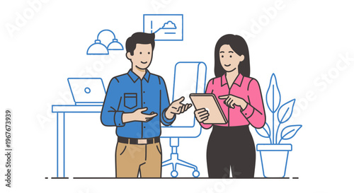 Business people discussing in office.