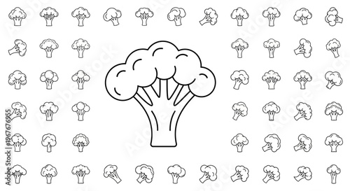Mushroom icons in a pattern.