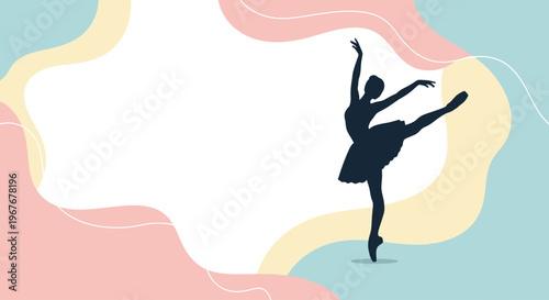 Elegant Ballet Minimal Background for International Dance Day Soft Pastel Graceful Vector Design