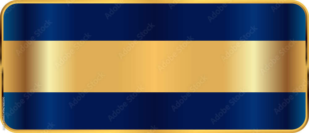 Obraz premium Blue and Gold Shield Label Frame