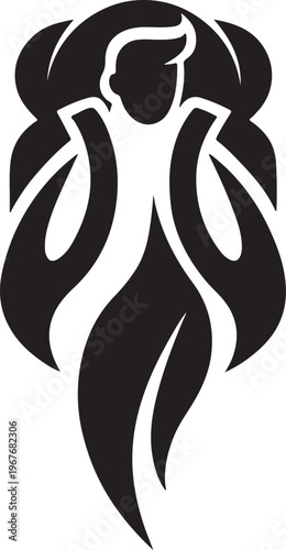 Solo traveler backpacker adventure silhouette exploring journey freedom travel lifestyle minimal clean vector illustration design modern wanderlust concept