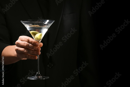 Female hand holding glass o...