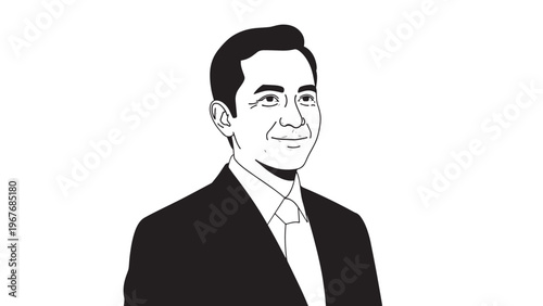 Professional Businessman Wearing Suit and Tie in Formal Attire.