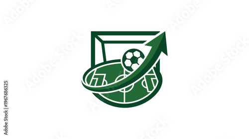 Soccer Club Logo with Growth Symbol
