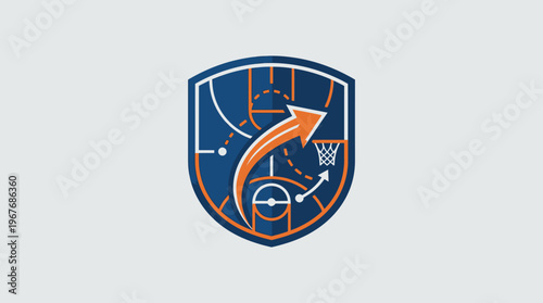 Free Download Basketball Coaching Logo Illustrating Strategy and Direction - GFXLoad