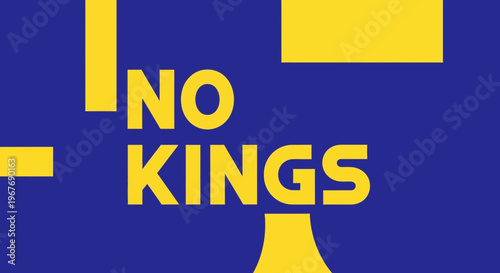 Yellow text on blue background.