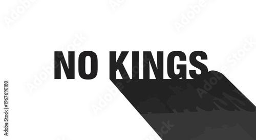 Black text on white background reads No Kings.