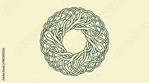 Celtic knot design circular pattern.