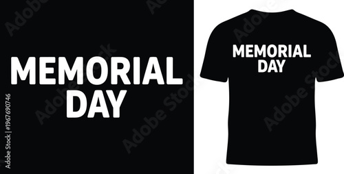 Memorial Day minimalist typography t shirt design
