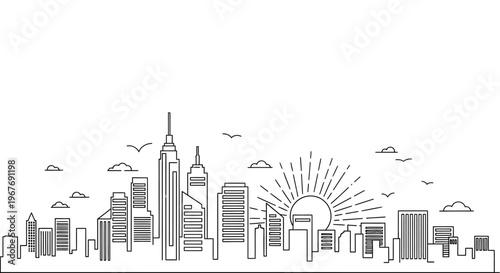 New York City Skyline Urban Landscape.