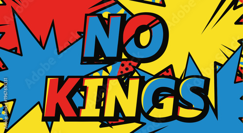 No Kings Comic Book Style Text 1.