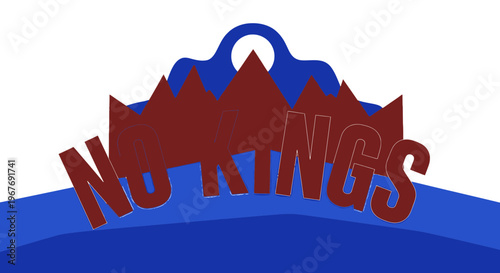 No Kings logo graphic design element.