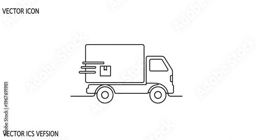 Truck Vehicle Transport Delivery Box.