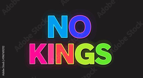 No Kings Text Graphic Design 2.