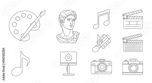 Various Art and Media Icons.