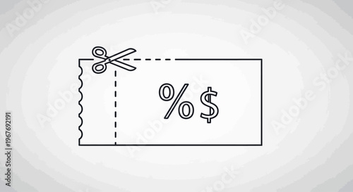 Discount Coupon Voucher Symbol Graphic.