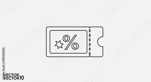 Discount Coupon Voucher Icon Symbol.