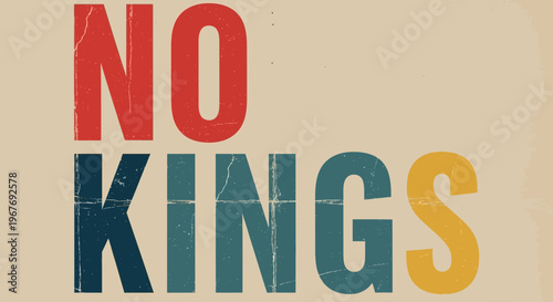 No Kings Typography Design Concept 2.
