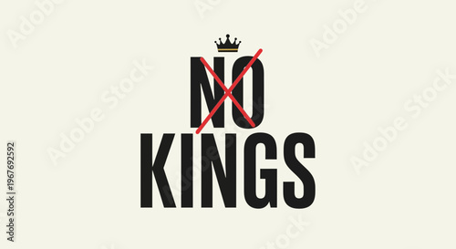 No Kings Typography Design Concept 4.