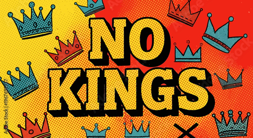 No Kings Typography Design Concept 3.
