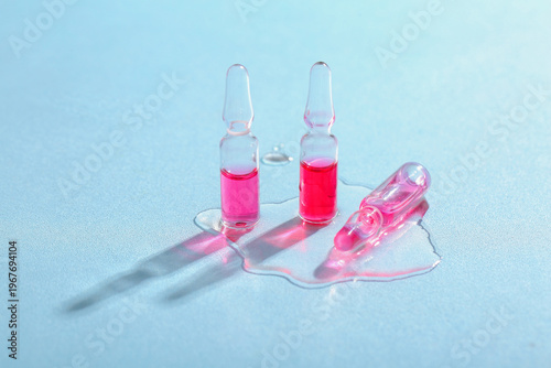 Glass ampoules with water d...