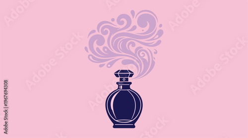 Perfume Bottle Fragrance Illustration.