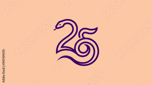 Purple Number Twenty Five Sign.