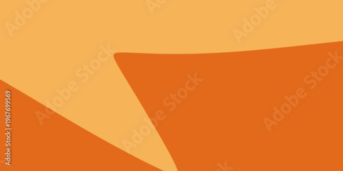 Modern orange geometric curve background. clean illustration vector background with dynamic orange geometric curves and sharp intersecting shapes suitable for professional corporate presentation slide