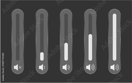 volume audio level transparent design