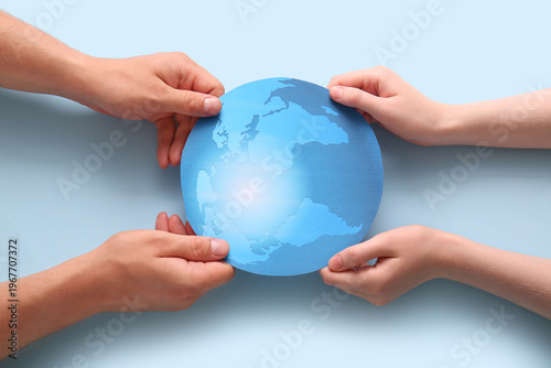 Female hands with paper pla...