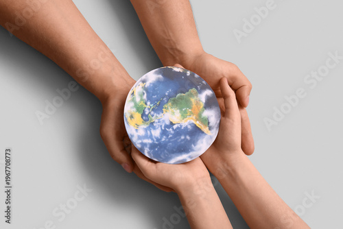 Female hands with paper pla...