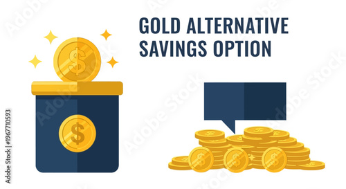 Gold coins in a piggy bank. Vector Illustrations. EPS Editable